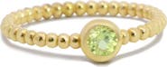 The Lovery Fine Jewelry Gold Beaded Peridot Ring