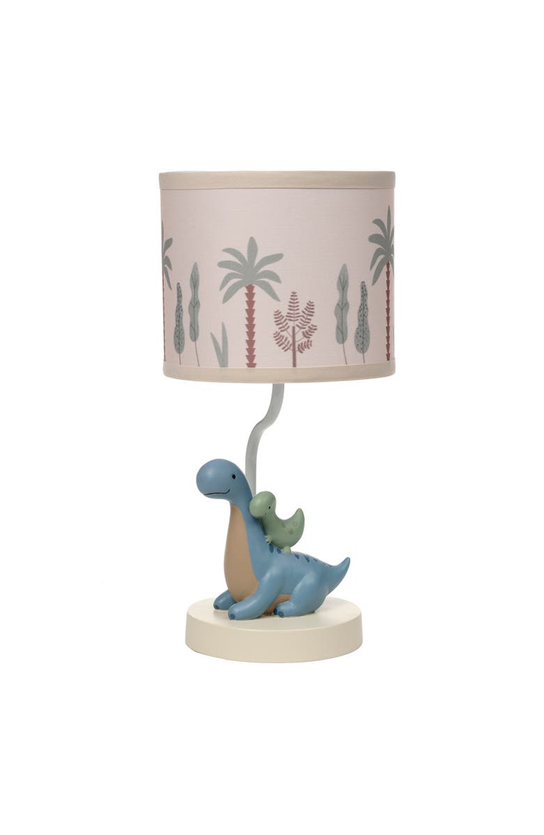 Lambs & Ivy Dino-Might Custom Designed 3D Dinosaur Nursery Lamp with Shade, Main, color, Blue