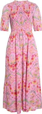 SUGARLIPS Ramsie Floral Smocked Maxi Dress