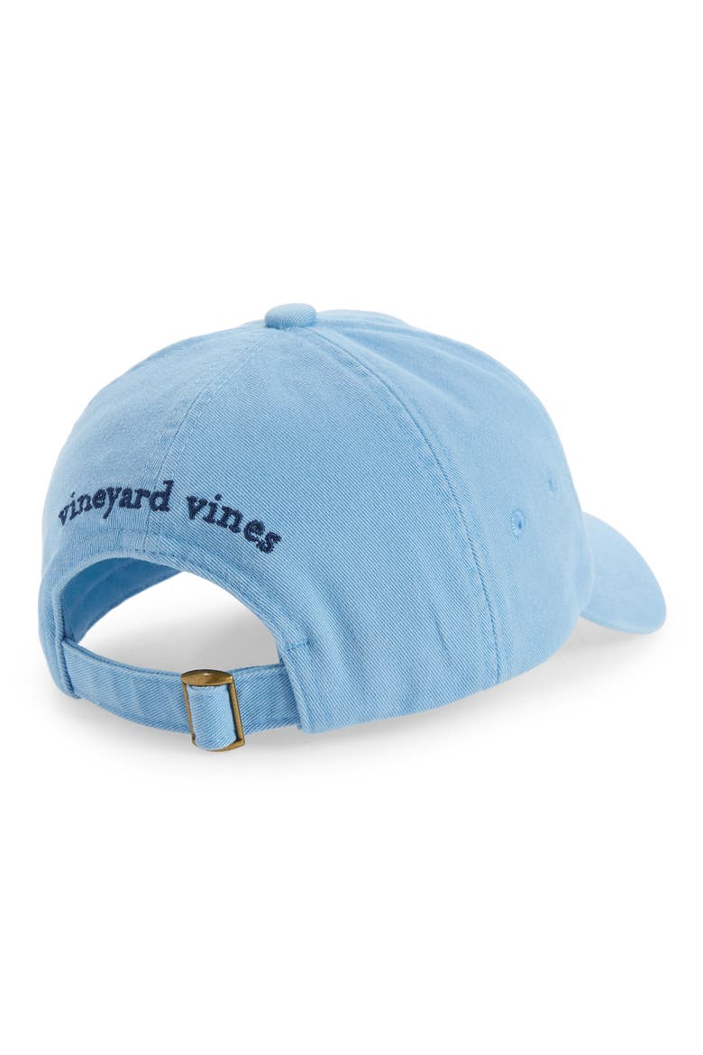 Breezy Palms Embroidered Whale Cotton Baseball Cap, Alternate, color, 484 OCEAN