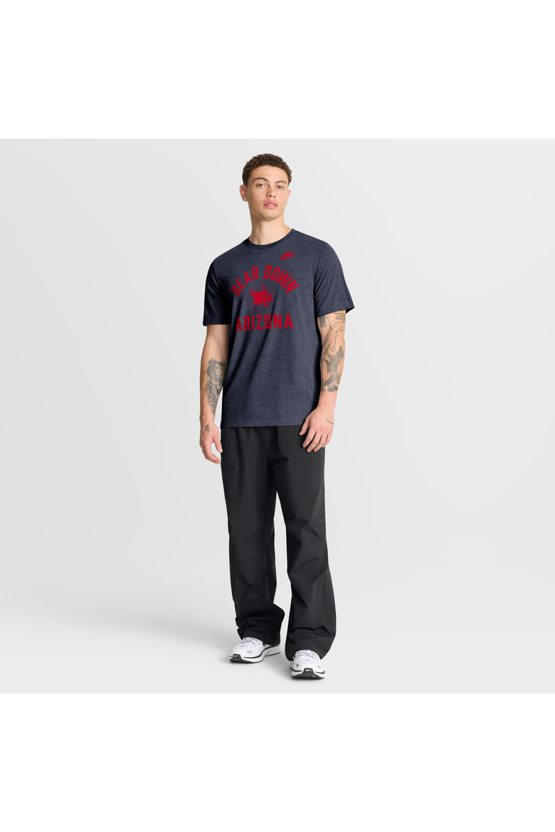 Men's Nike Heather Navy Arizona Wildcats Legacy Mantra Tri-Blend T-Shirt, Alternate, color, Heather Navy