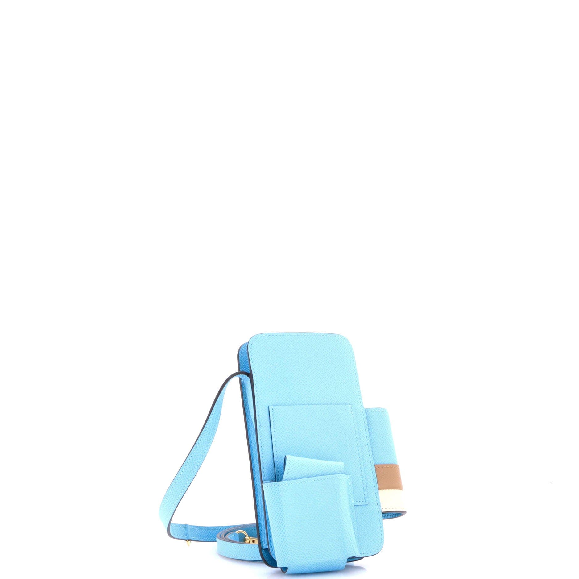 Pre-Owned Hermes Hermesway Phone Case Crossbody Bag Epsom, Alternate, color, Celeste