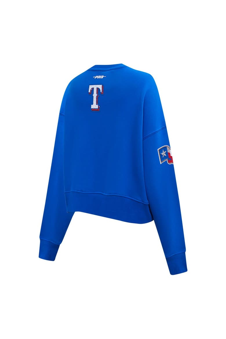 Women's Pro Standard  Royal Texas Rangers Game Day Classics Crewneck Pullover Sweatshirt, Alternate, color, Royal