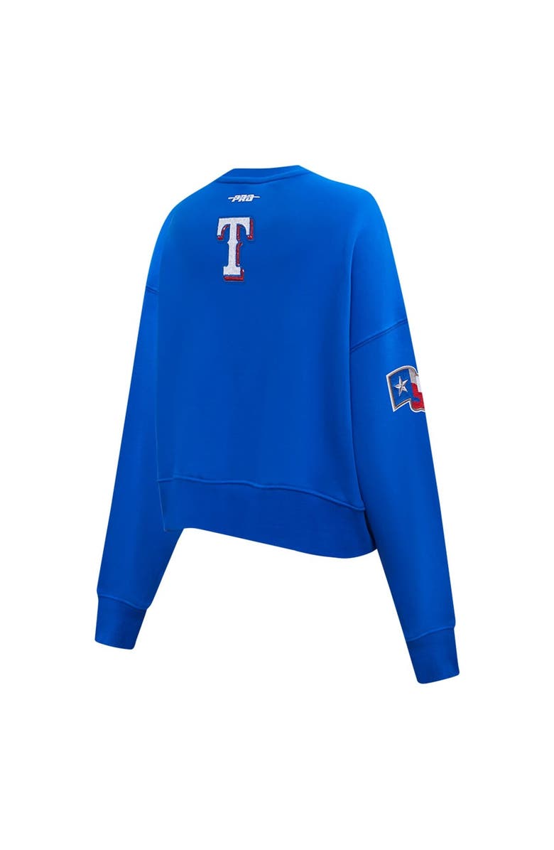 PRO STANDARD Women's Pro Standard Royal Texas Rangers Game Day Classics Crewneck Pullover Sweatshirt, Alternate, color, Royal