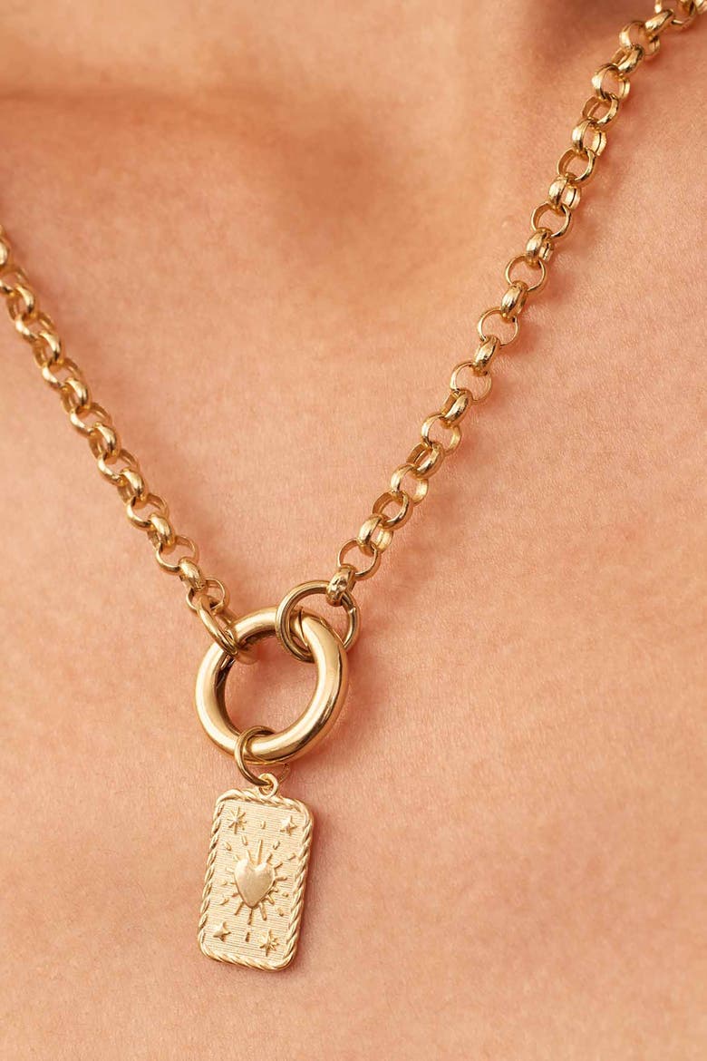 14K Yellow Gold It's Love Pendant Charm, Alternate, color, Yellow Gold
