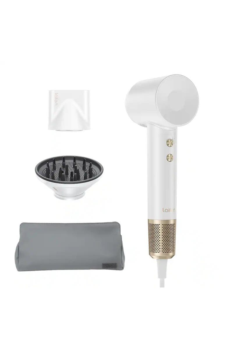 Laifen Swift Premium High-Speed Hair Dryer + Bag, Main, color, White