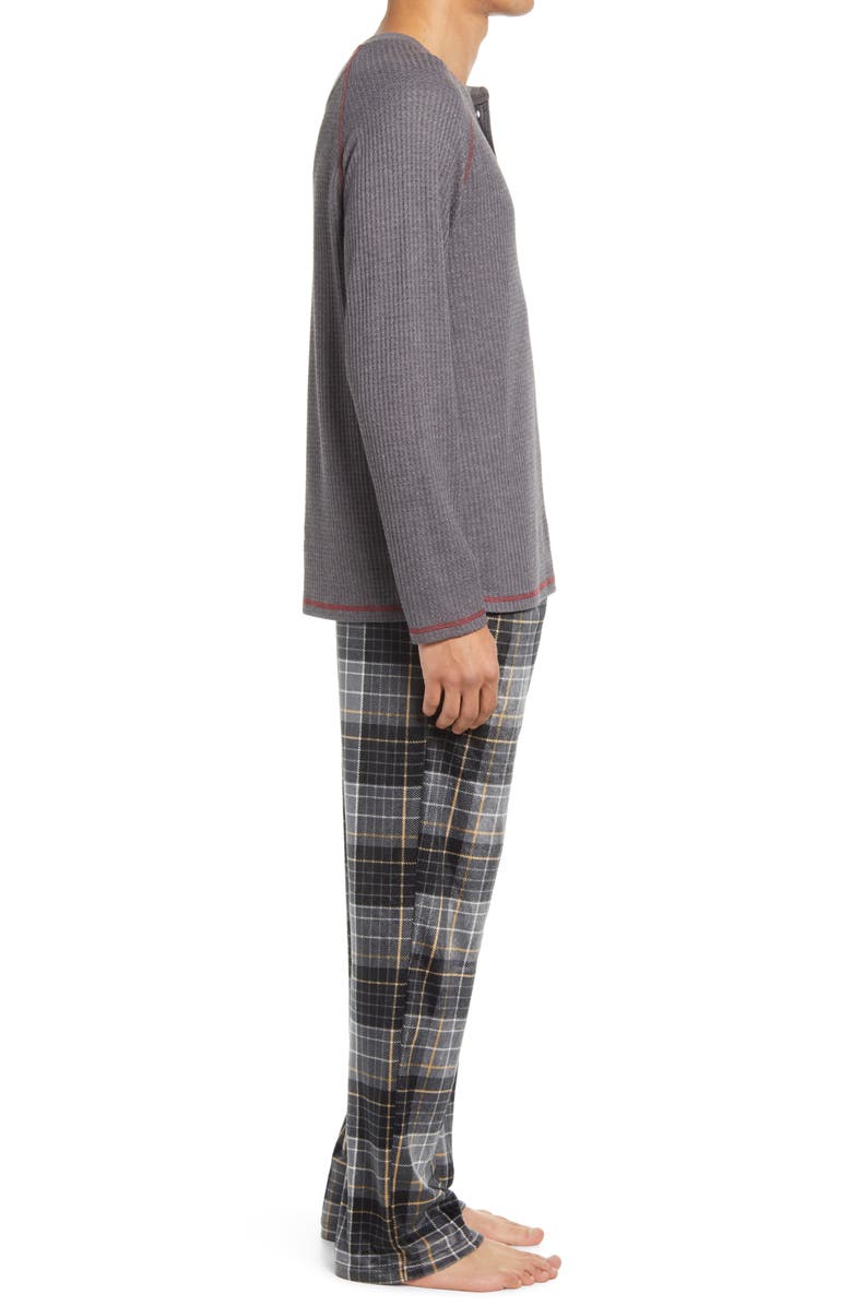 Majestic International Comfort Hunter Plaid Fleece Pajamas, Alternate, color, 