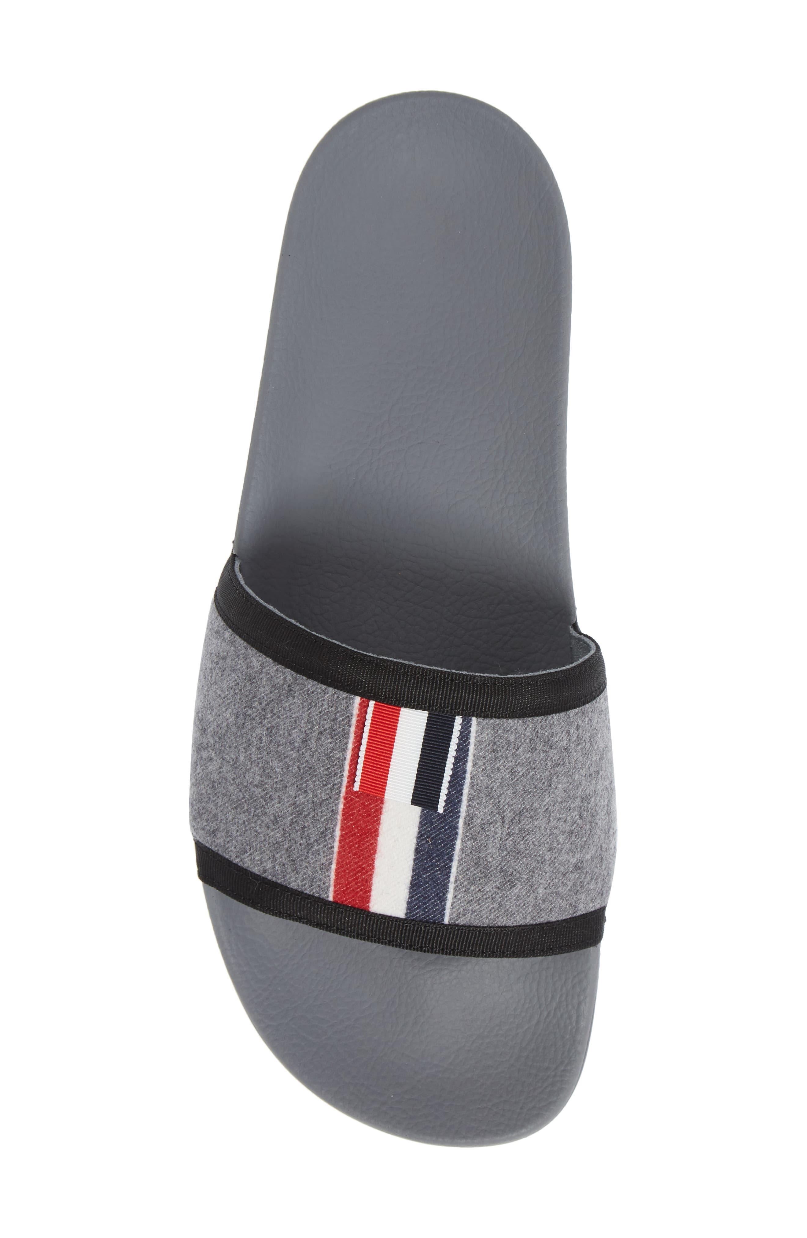 Thom Browne Trompe l'Oeil Wool Slide Sandal, Alternate, color, 