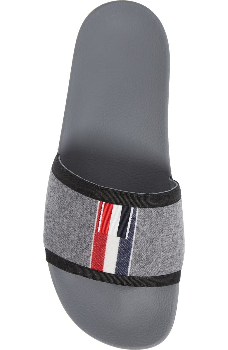 Thom Browne Trompe l'Oeil Wool Slide Sandal, Alternate, color,