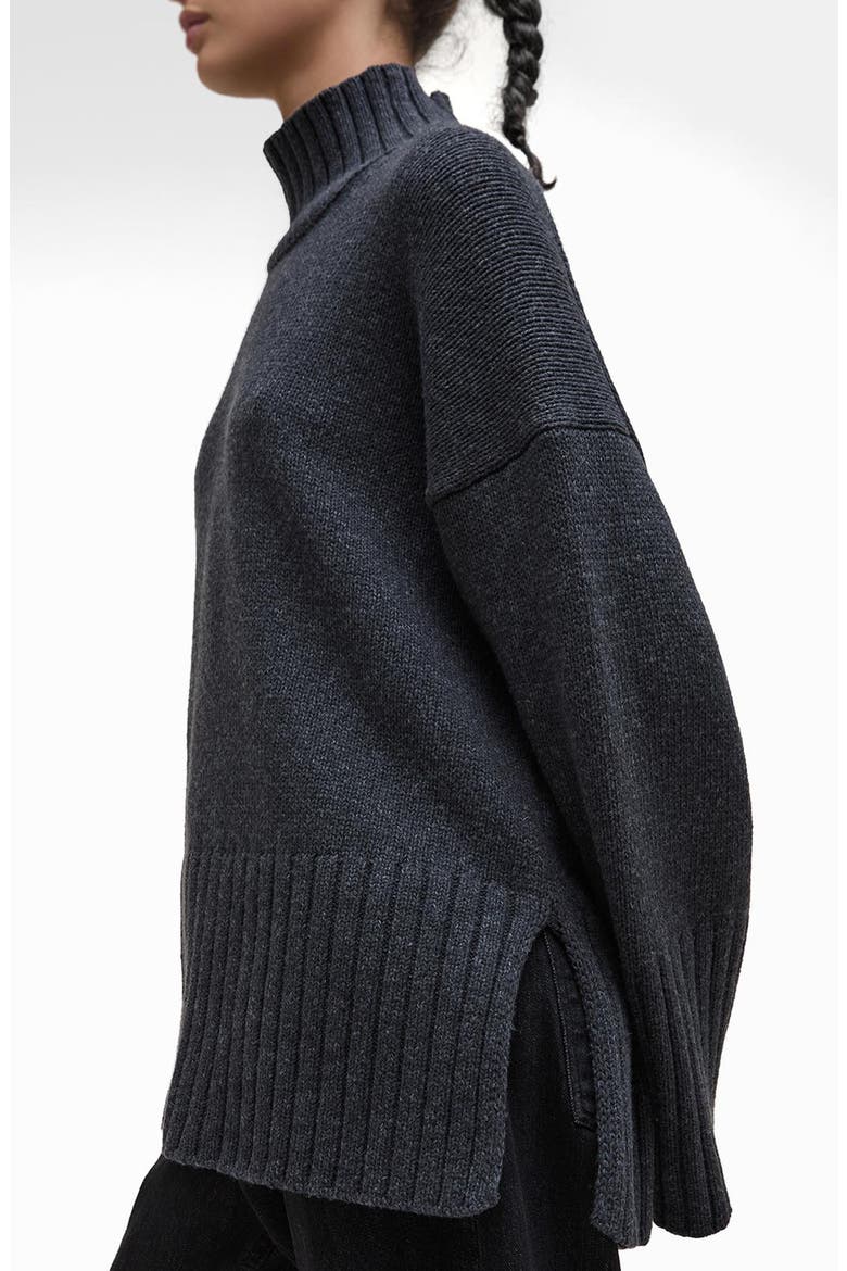 Serena Knitted Sweater, Alternate, color, CHARCOAL