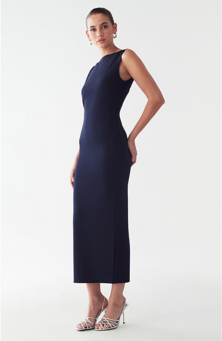 BWLDR Shian Midi Dress, Alternate, color, Navy Blue