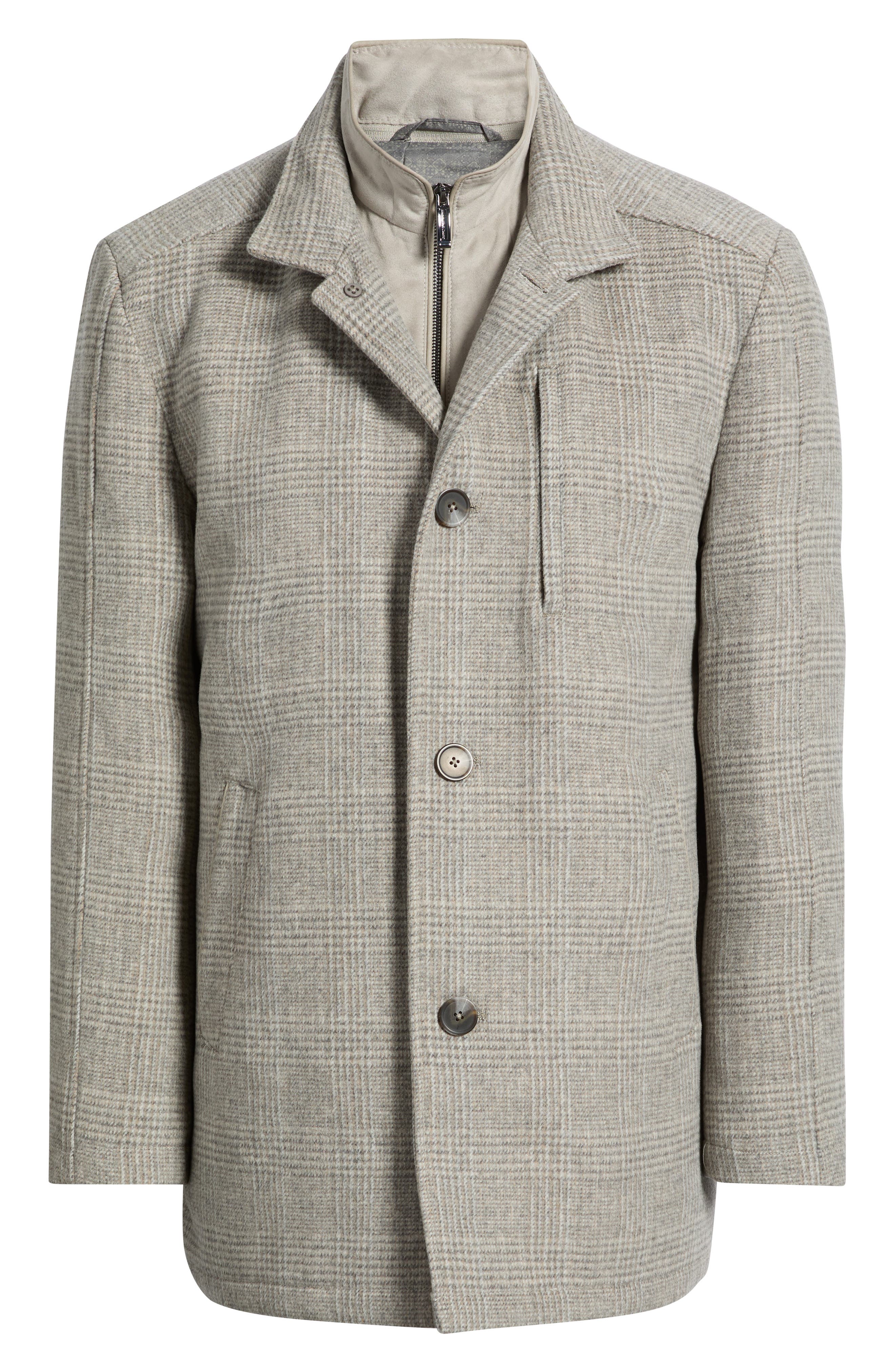 Johnston & Murphy Upton Glen Plaid Wool Blend Car Coat (Men) | Nordstrom