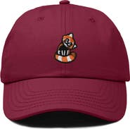 Dalix Red Panda Embroidered Dad Hat