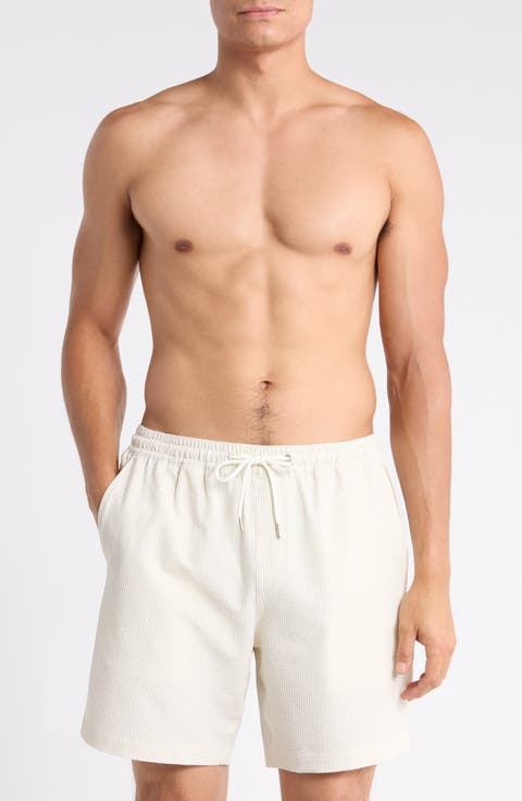 7-Inch Seersucker Swim Trunks