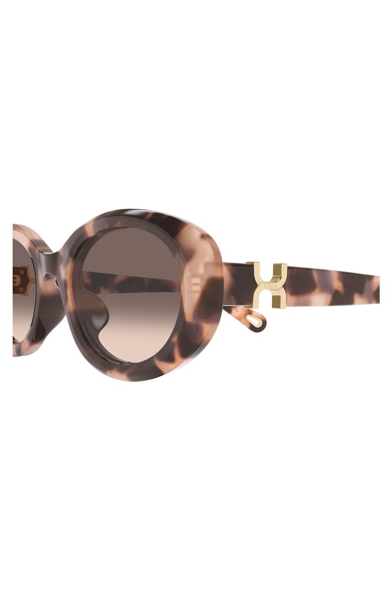 CH0323SK 54mm Gradient Round Sunglasses, Alternate, color, HAVANA