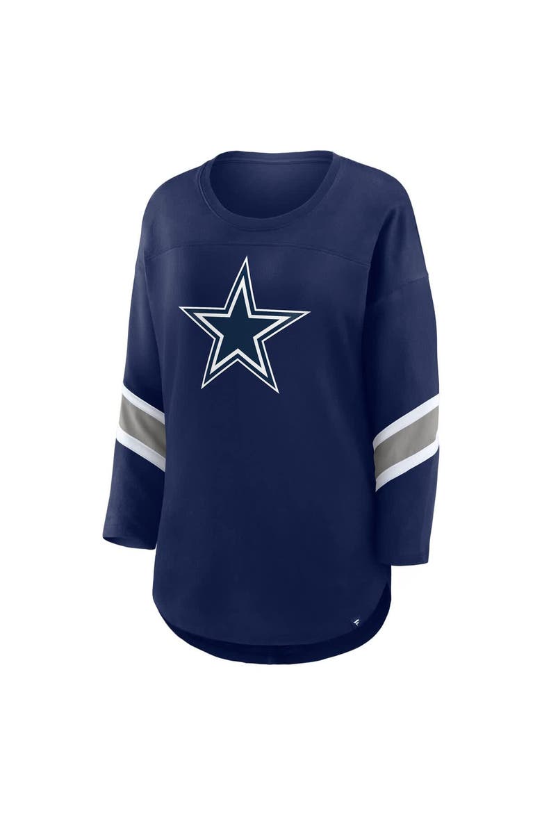 Women's Fanatics  Navy Dallas Cowboys Redzone 3/4-Sleeve T-Shirt, Alternate, color, Navy