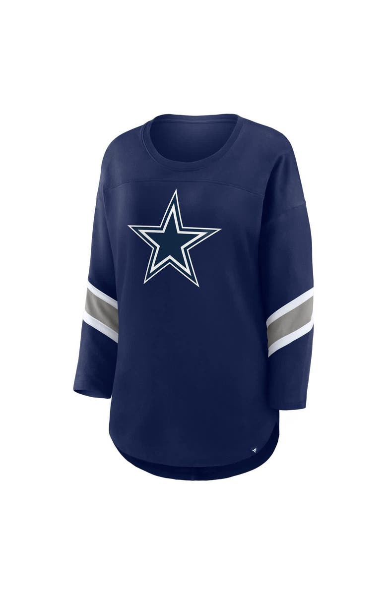FANATICS Women's Fanatics  Navy Dallas Cowboys Redzone 3/4-Sleeve T-Shirt, Alternate, color, Navy