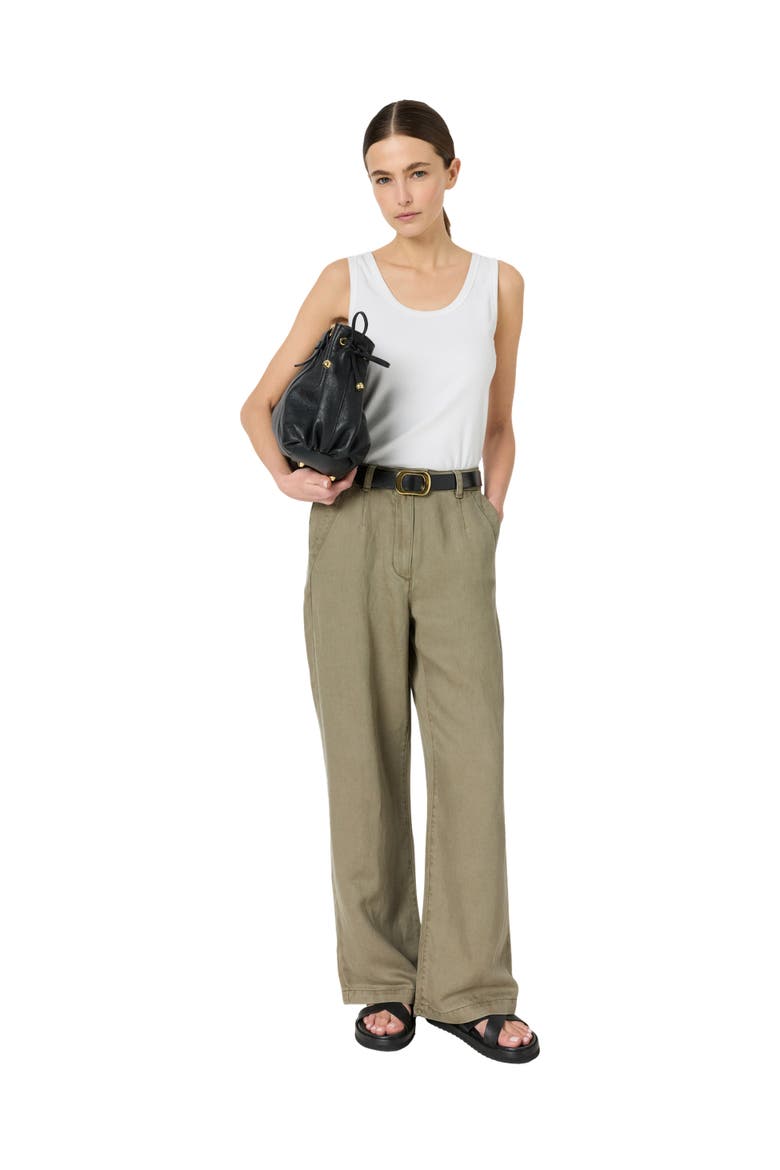 Azilia Wide Leg Pants, Alternate, color, Khaki Green