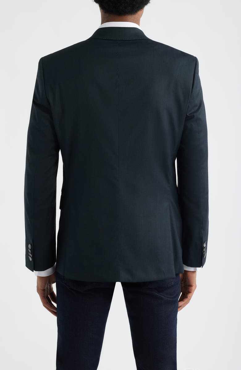 BOSS Huge Wool Blend Peak Lapel Sport Coat, Alternate, color, Open Green