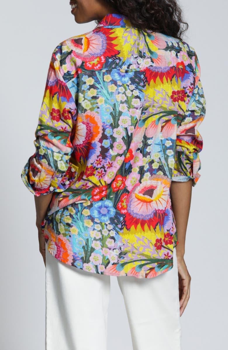 APNY Floral Print Woven Shirt, Alternate, color, Blue Multi