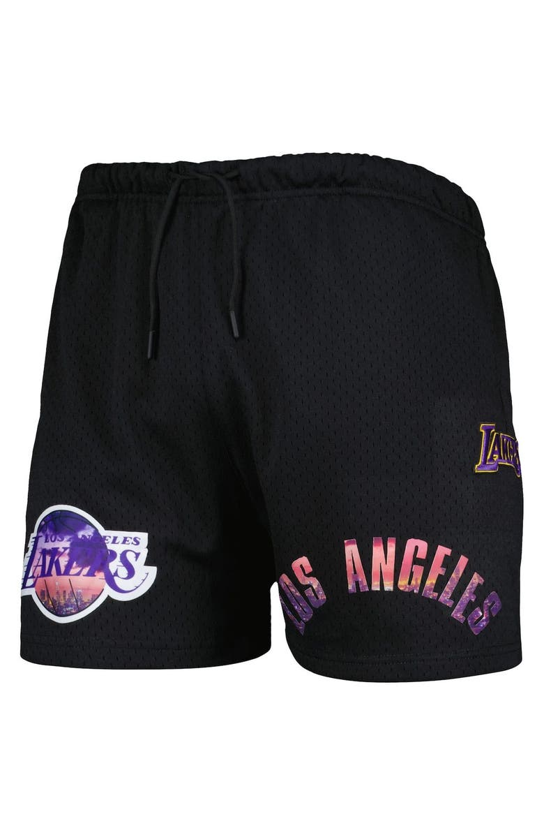 PRO STANDARD Men's Pro Standard Black Los Angeles Lakers City Scape Mesh Shorts, Alternate, color, Black