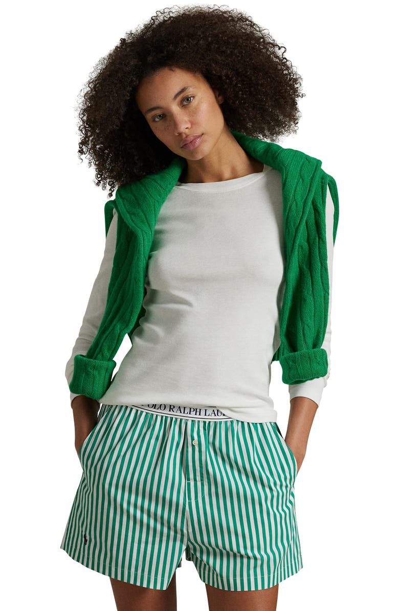 Polo Ralph Lauren Boxer Pajama Shorts, Alternate, color, Vine Green