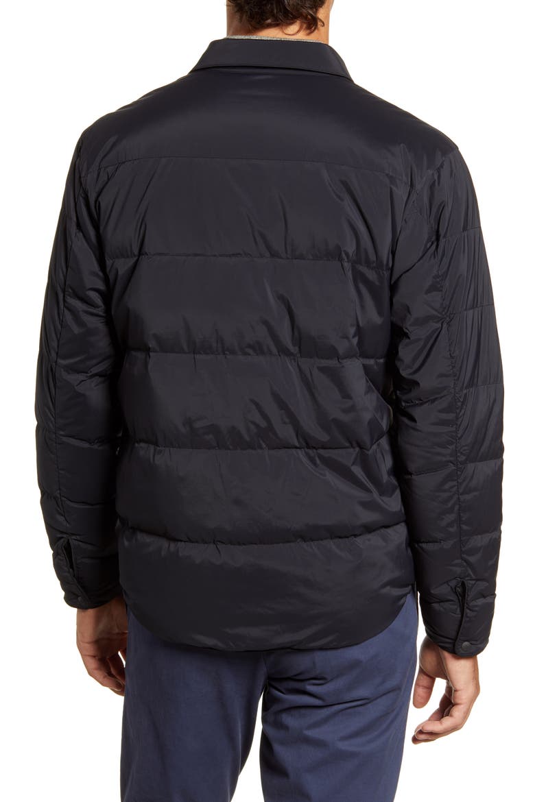 Water Repellent Down Shirt Jacket, Alternate, color, BLACK