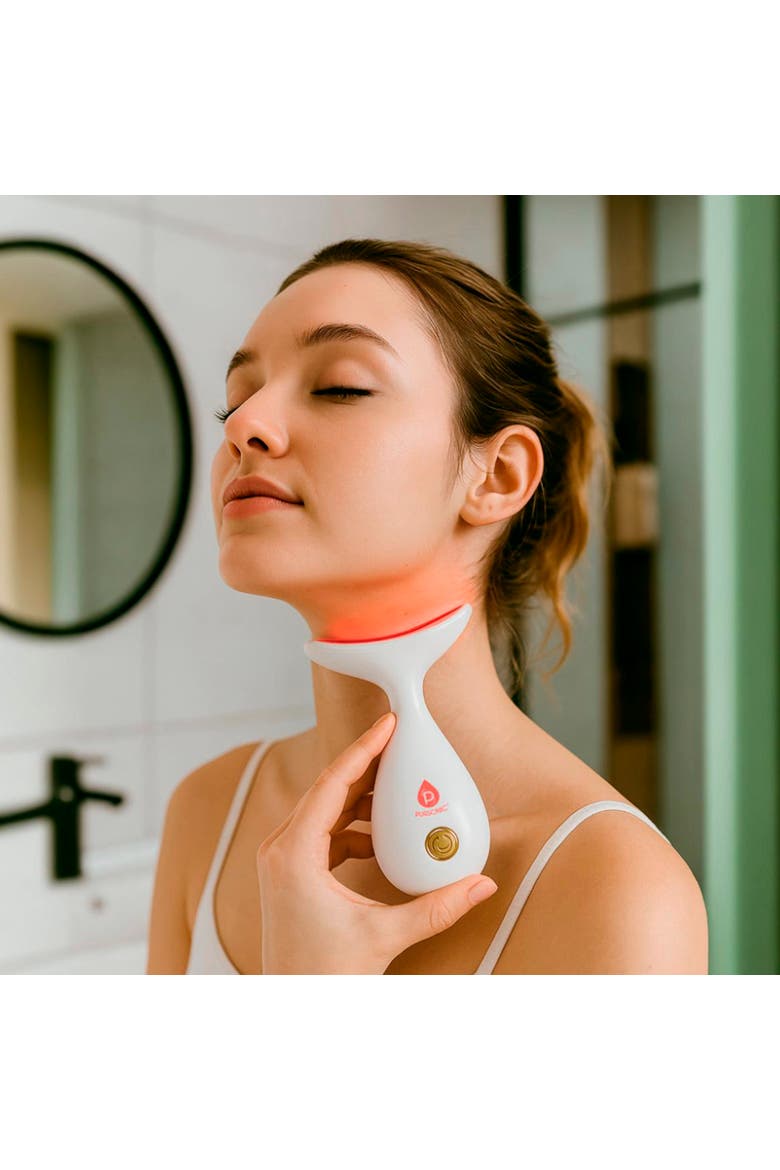 LED Light Therapy Neck & Face Sculpting Wand, Alternate, color, White