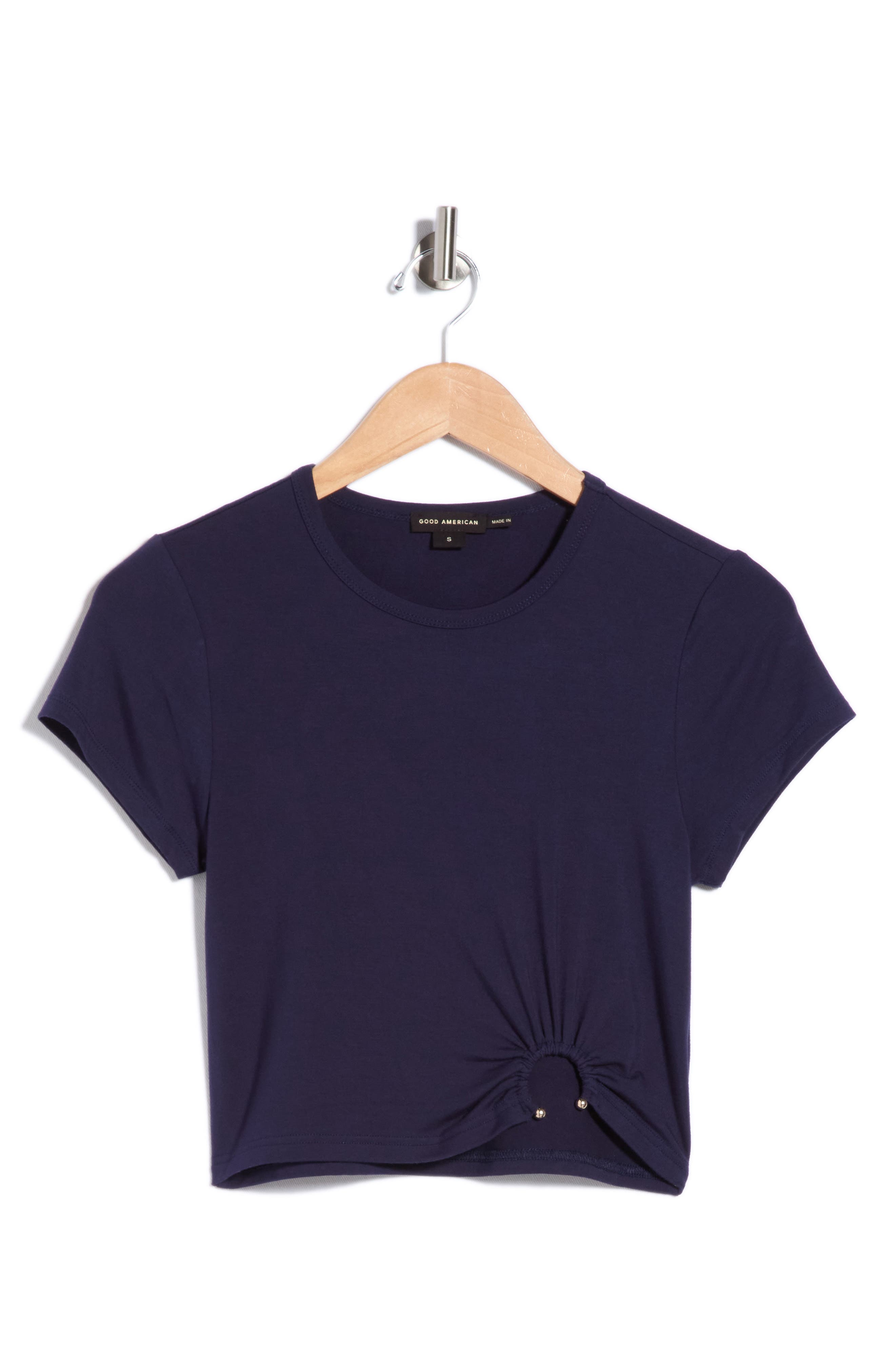Good American Metal Ring Jersey Crop Top (Women) | Nordstromrack