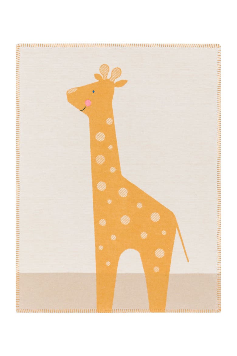 Lili Giraffe With Embroidery Baby Blanket, Main, color, Offwhite