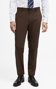MANGO Prince of Wales Check Super Slim Fit Stretch Pants