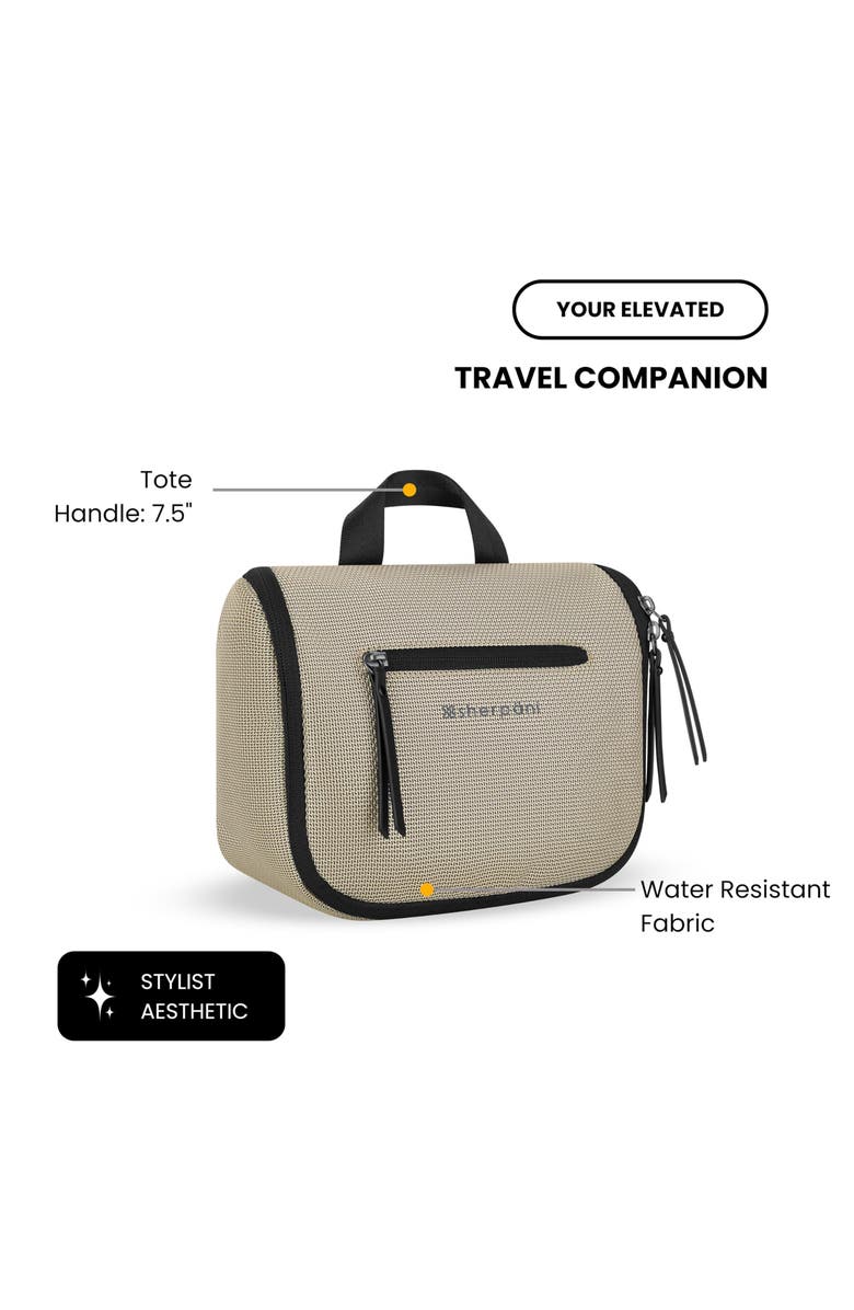 Sherpani CoPilot Travel Toiletry Bag, Alternate, color, Straw