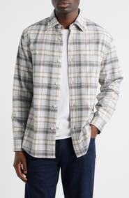 BOSS Owen Relaxed Fit Plaid Cotton Flannel Button-Up Shirt