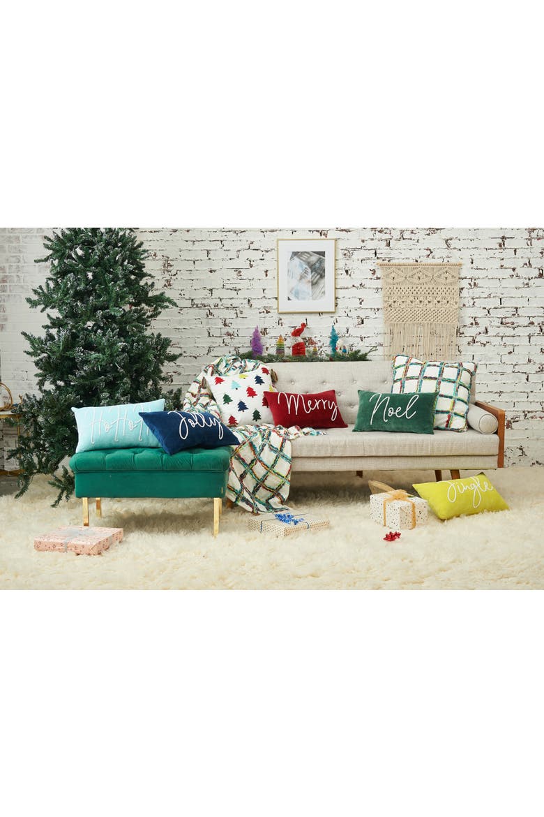 50" x 60" Mimi Winter Cotton Woven Throw Blanket with Fringe, All Seasons Decor, Alternate, color, Blue