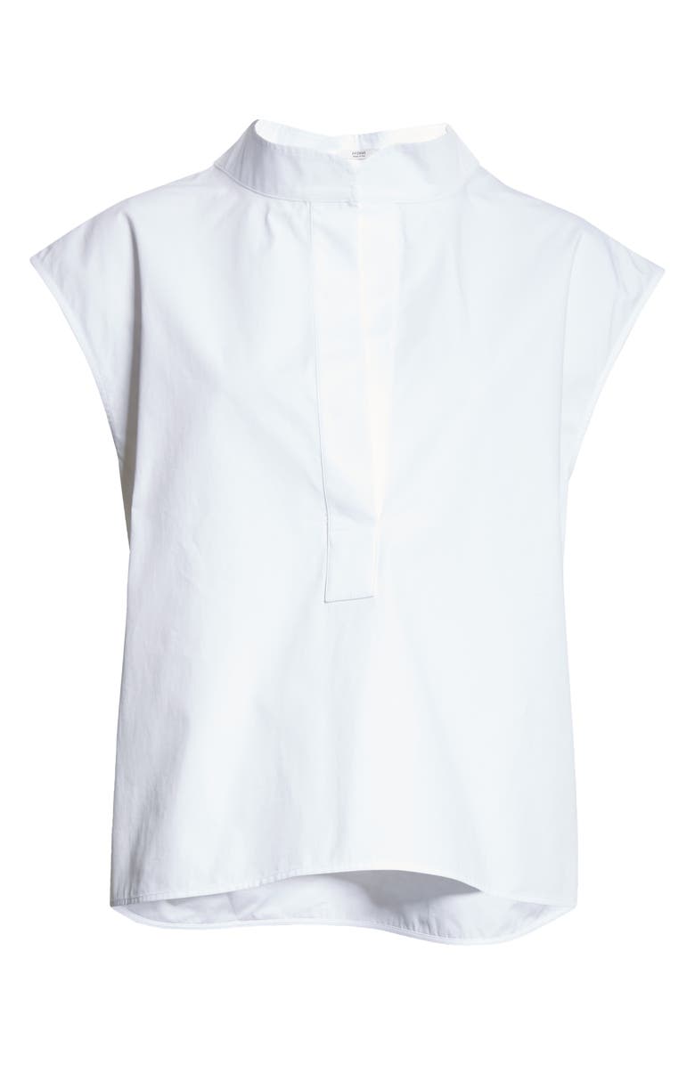 FFORME Dores Cap Sleeve Cotton Tunic Shirt, Alternate, color, White
