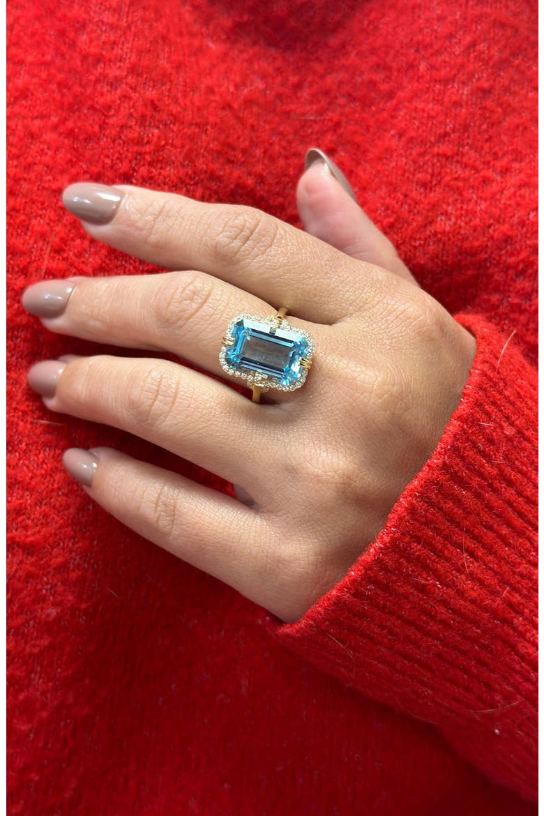Gossip Emerald Cut Ring, Alternate, color, PALE BLUE