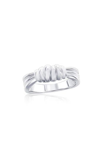 Simona Textured Ring In Silver