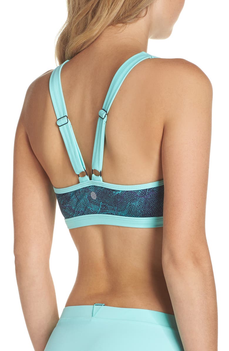 Zella Keyhole Swim Top, Alternate, color, 