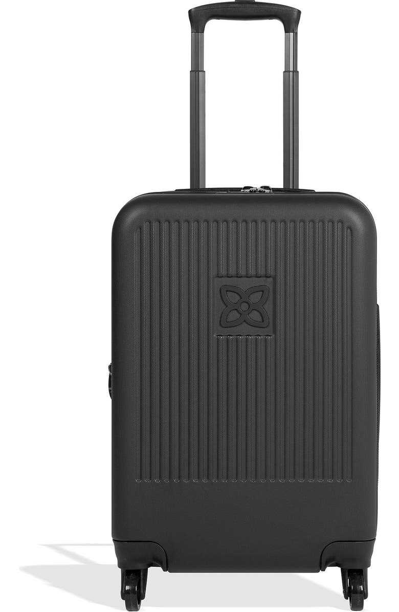 Sherpani 2 piece set Soleil Anti Theft Convertible Backpack & Meridian 22 Inch Carry On Luggage, Alternate, color, Carbon/Black