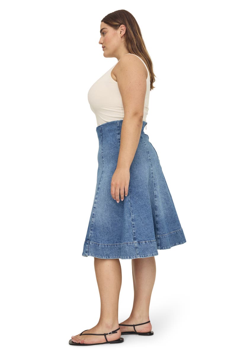 WARP+WEFT Los Flare Denim Skirt, Alternate, color, 