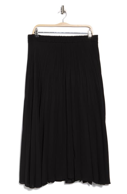 Max Studio Printed Release Pleat Skirt In Black