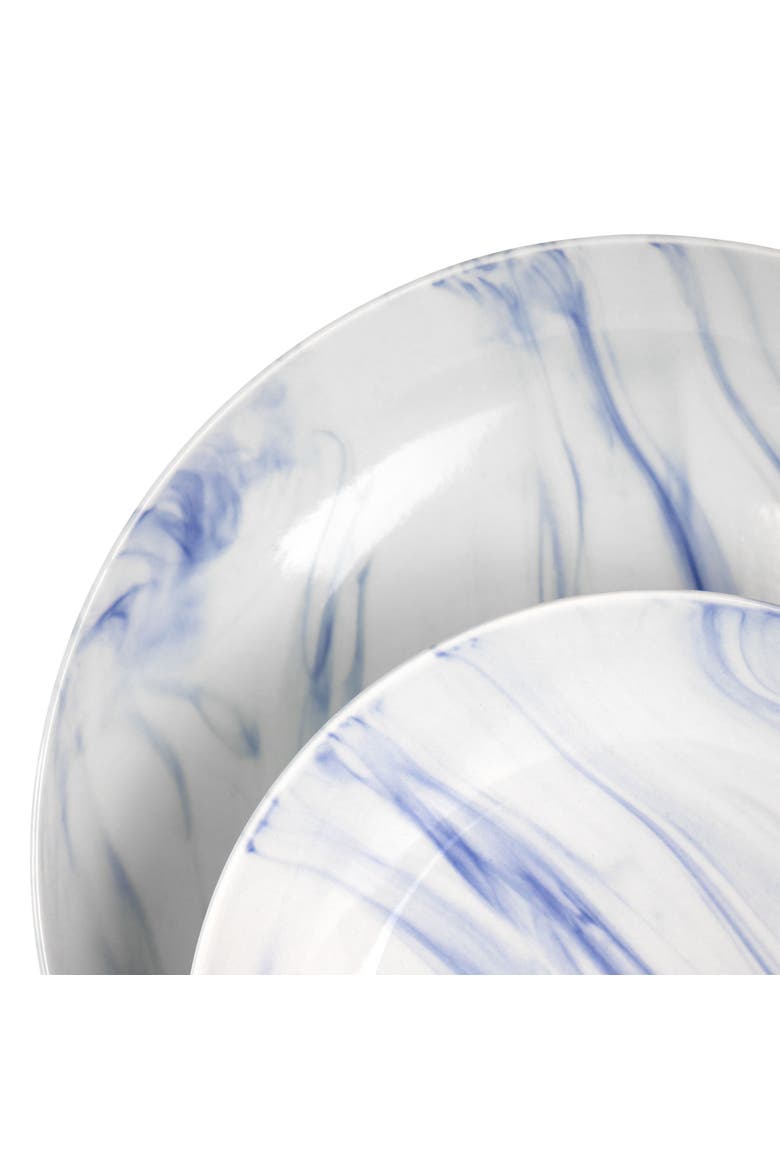 Fine Marble 16 Piece Stoneware Dinnerware Set, Alternate, color, White