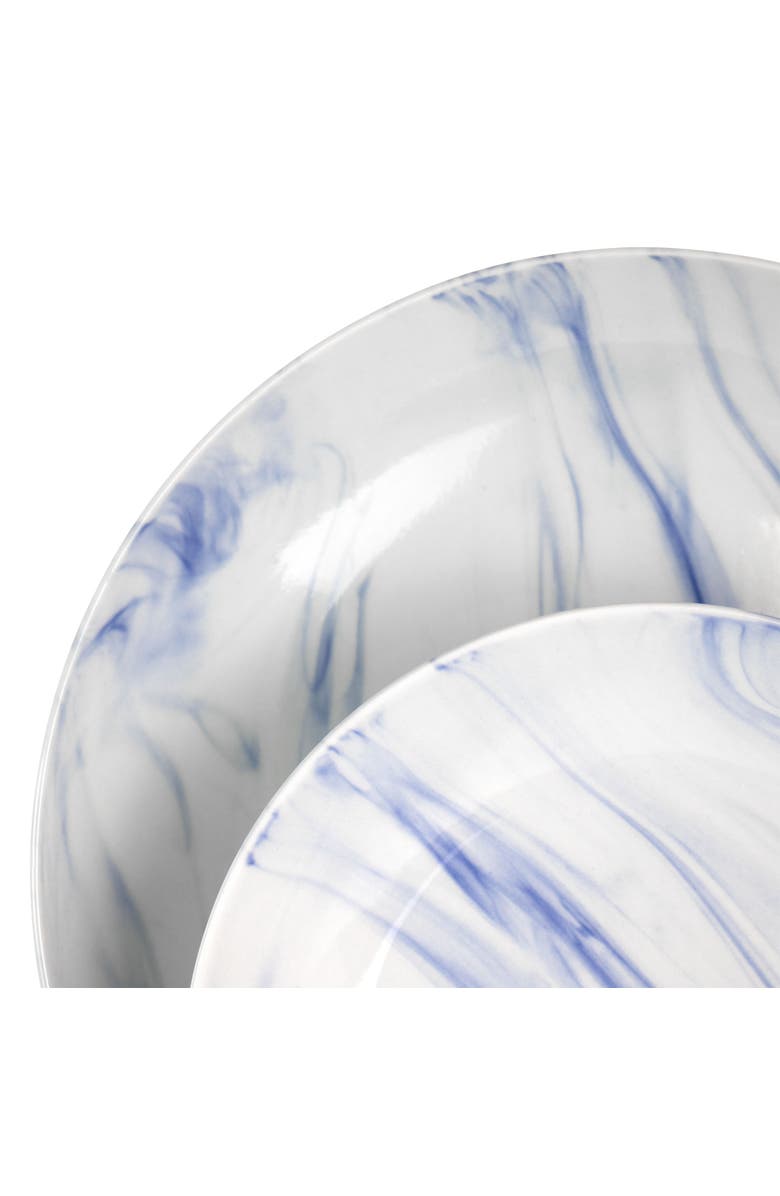 Elama Fine Marble 16 Piece Stoneware Dinnerware Set, Alternate, color, White