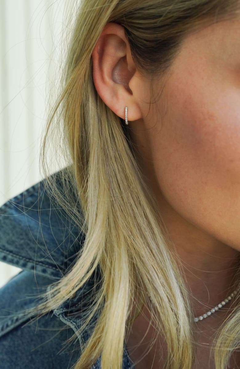 Dana Rebecca Designs Diamond Huggie Hoop Earrings, Alternate, color,