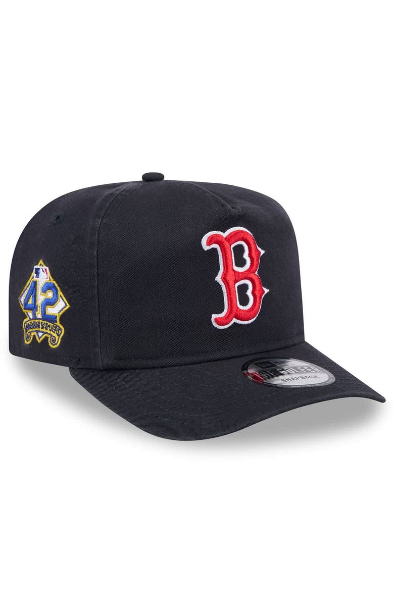 New Era Men's New Era  Navy Boston Red Sox 2025 Jackie Robinson Day Golfer Adjustable Hat, Main, color, 