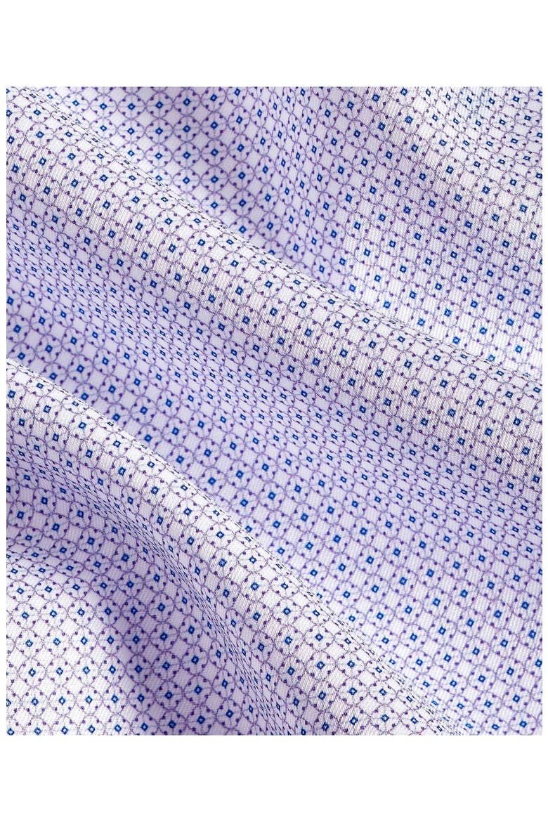 Regular Fit Geometric Cotton Dress Shirt, Alternate, color, WHITE/LILAC