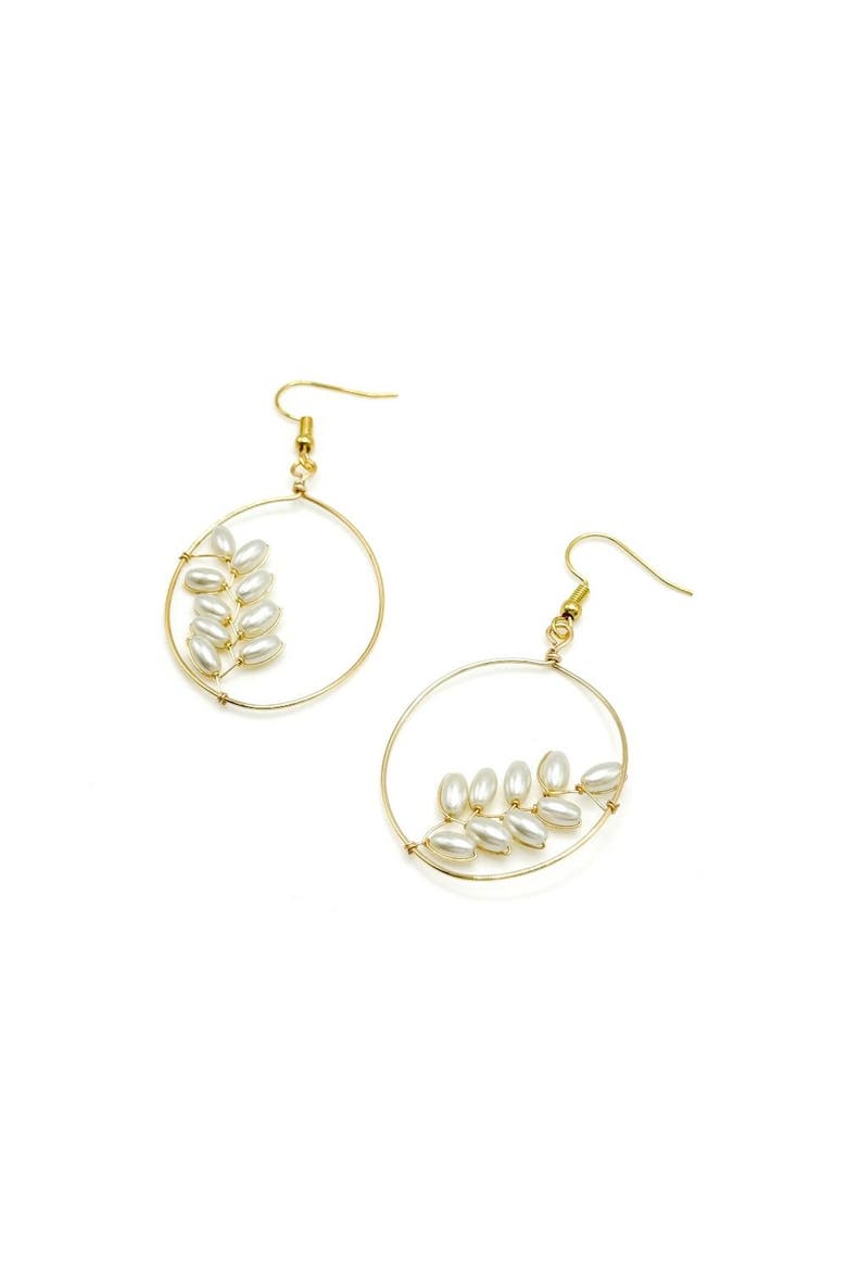 Flourish Gold Earrings, Main, color, Gold