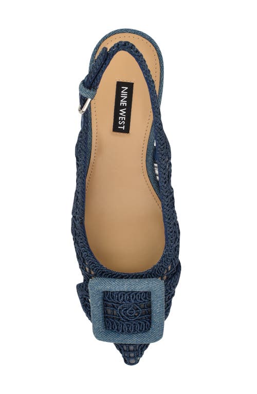 Nine West Nolla Pointed Toe Pump In Medium Blue