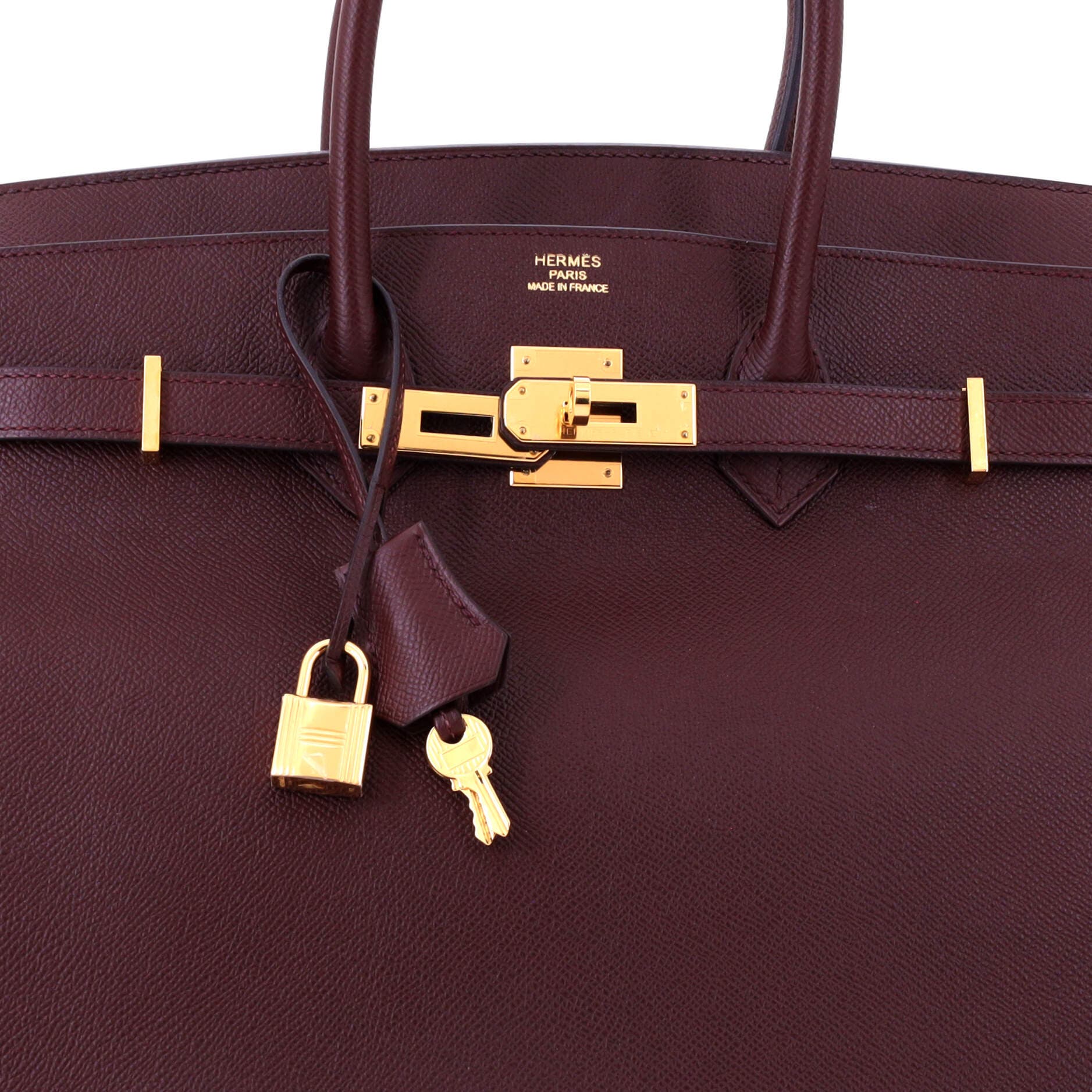 Pre-Owned Hermes Birkin Handbag Red Epsom with Gold Hardware 35, Alternate, color, Bordeaux