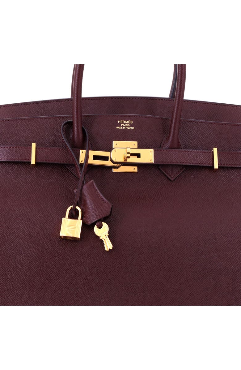 Pre-Owned Hermes Birkin Handbag Red Epsom with Gold Hardware 35, Alternate, color, Bordeaux